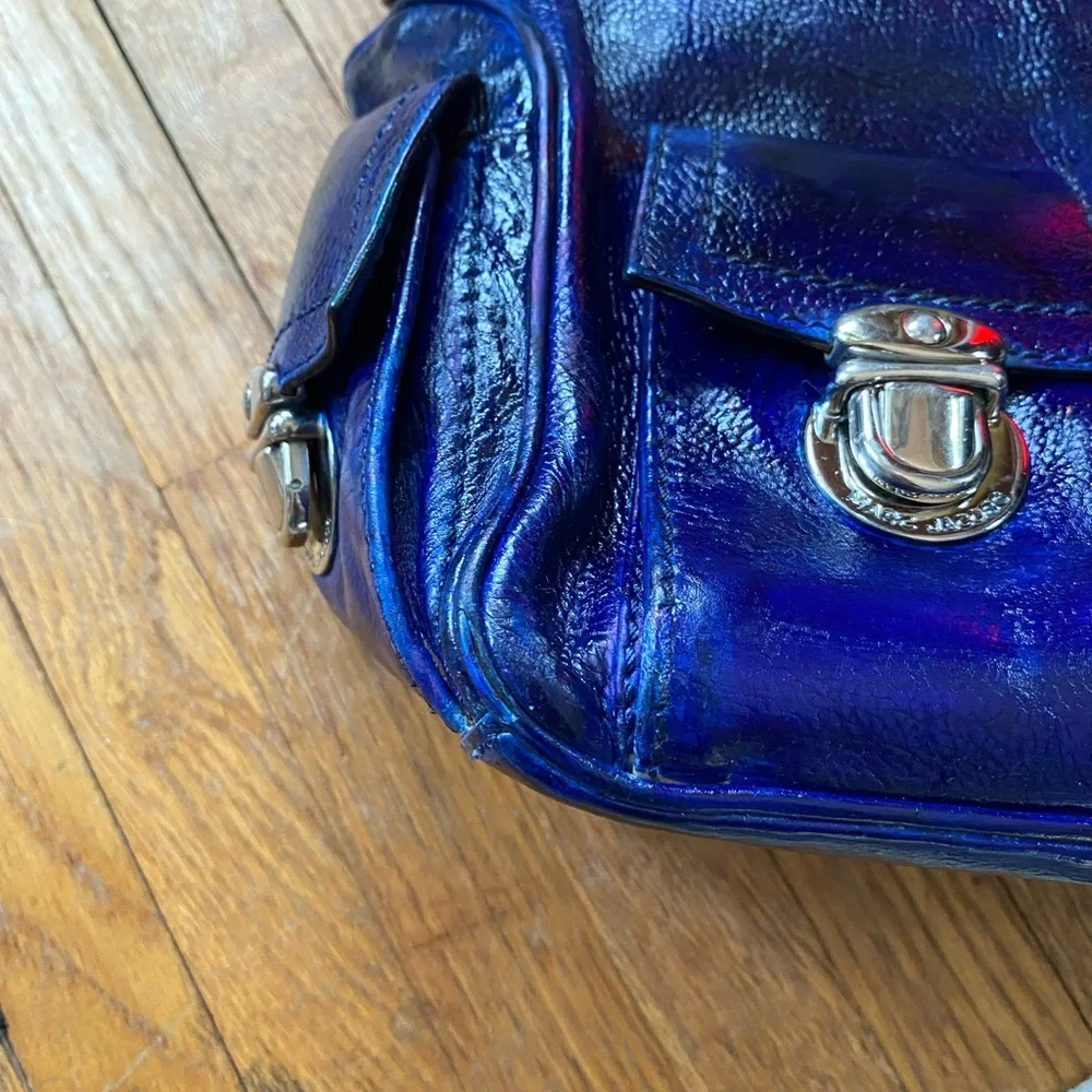 Marc Jacobs Blue Leather Bag - Picture 6 of 9